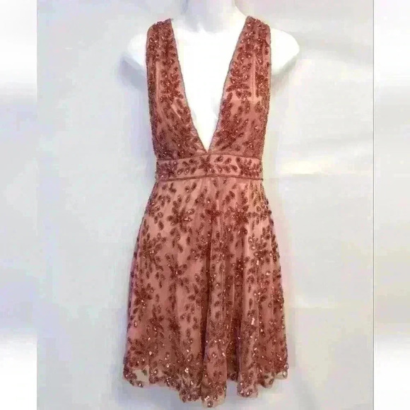 NBD X Revolve Irena Dress Bead and Sequin Embellishments Pink $268 - Picture 6 of 16